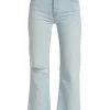 Hudson Jeans Rosie High-Rise Distressed Wide-Leg Ankle Jeans