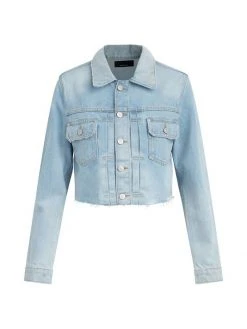 Hudson Jeans Gia Cropped Denim Trucker Jacket