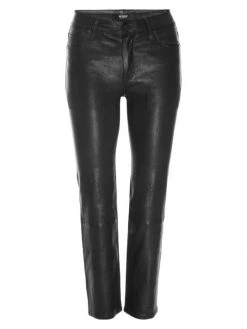 Hudson Jeans Nico Mid-Rise Cigarette Leather Pants