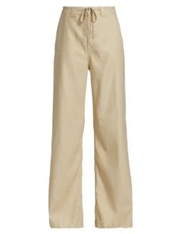 Hudson Jeans High-Waisted Wide-Leg Drawstring Trousers