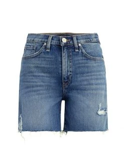 Hudson Jeans Devon High-Rise Distressed Jean Shorts