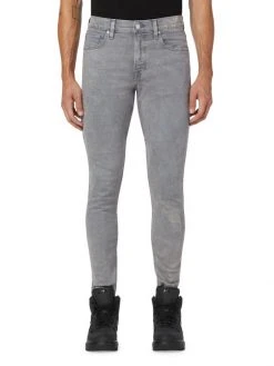 Hudson Jeans Zack Side-Coated Ash Skinny Jeans For Men