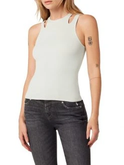 Hudson Jeans Cut-Out Rib-Knit Tank -Hudson Jeans best sale unnamed file 221