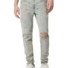 Hudson Jeans Zack Side Zip Stripped Skinny Jeans For Men
