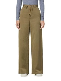 Hudson Jeans Cotton-Linen Wide Leg Pants