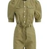 Hudson Jeans Puff-Sleeve Button-Front Romper -Hudson Jeans best sale unnamed file 391