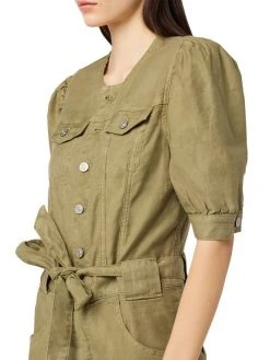 Hudson Jeans Puff-Sleeve Button-Front Romper -Hudson Jeans best sale unnamed file 396