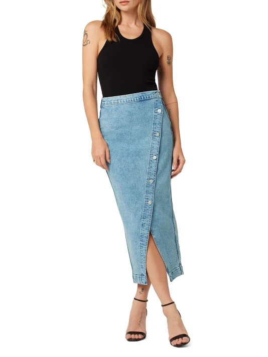 Hudson Jeans Asymmetric Stretch Denim Pencil Skirt 4 Hudson Jeans Asymmetric Stretch Denim Pencil Skirt - Image 2