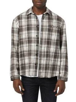 Hudson Jeans Plaid Long-Sleeve Shirt For Men