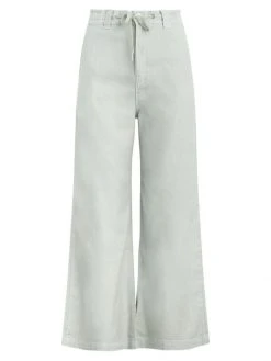 Hudson Jeans Wide-Leg Cropped Drawstring Trousers
