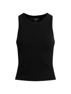 Hudson Jeans Twist-Back Rib-Knit Tank
