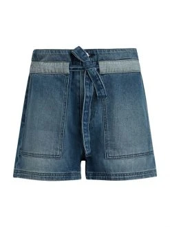 Hudson Jeans Drawstring High-Rise Denim Shorts