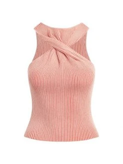 Hudson Jeans Fully Fashion Twisted Halter Tank