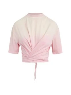 Hudson Jeans Ombré Wraparound Cotton Tee