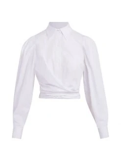 Hudson Jeans Wraparound Poplin Blouse