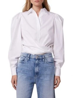 Hudson Jeans Wraparound Poplin Blouse -Hudson Jeans best sale unnamed file 831