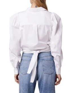 Hudson Jeans Wraparound Poplin Blouse -Hudson Jeans best sale unnamed file 833