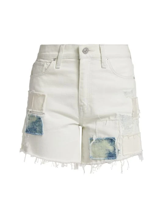 Hudson Jeans Devon High-Rise Patchwork Boyfriend Shorts 3 Hudson Jeans Devon High-Rise Patchwork Boyfriend Shorts