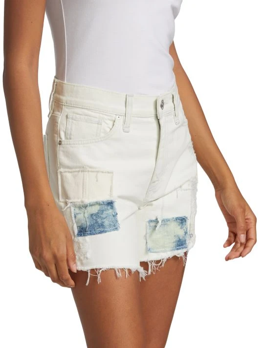 Hudson Jeans Devon High-Rise Patchwork Boyfriend Shorts 6 Hudson Jeans Devon High-Rise Patchwork Boyfriend Shorts - Image 4