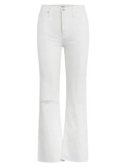 Hudson Jeans Rosie Mid-Rise Stretch Wide-Leg Crop Jeans
