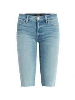 Hudson Jeans Amelia Mid-Rise Stretch Denim Knee Shorts