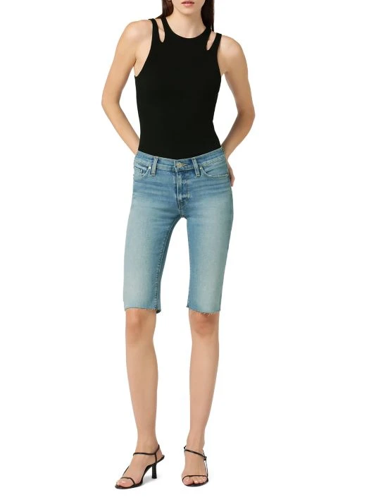 Hudson Jeans Amelia Mid-Rise Stretch Denim Knee Shorts 4 Hudson Jeans Amelia Mid-Rise Stretch Denim Knee Shorts - Image 2