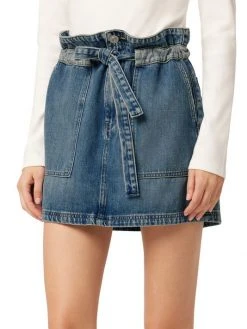 Hudson Jeans Belted Paperbag-Waist Denim Miniskirt -Hudson Jeans best sale unnamed file 985