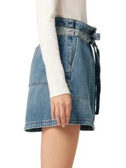 Hudson Jeans Belted Paperbag-Waist Denim Miniskirt -Hudson Jeans best sale unnamed file 986